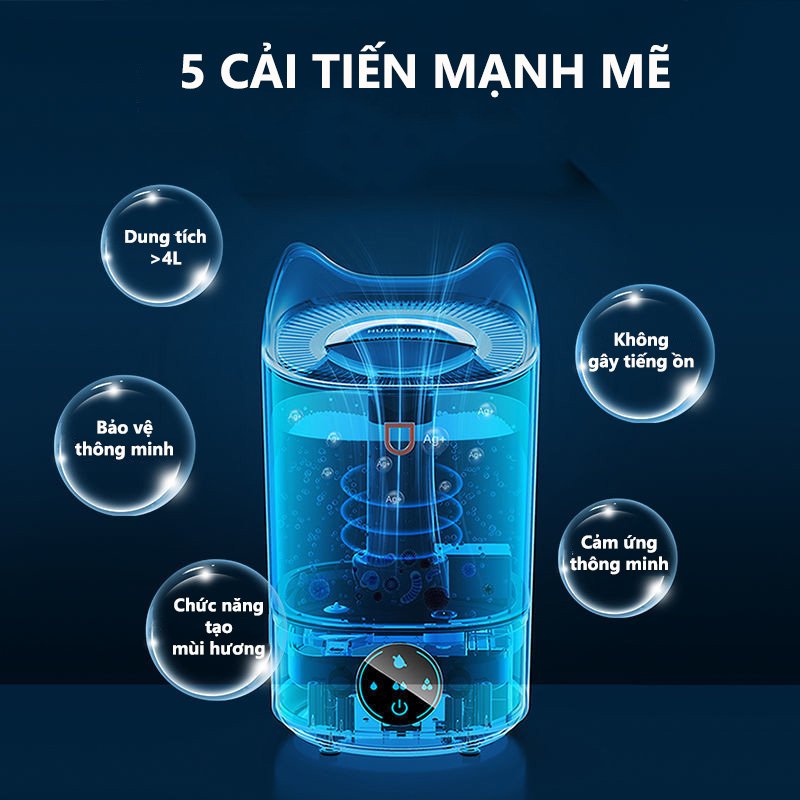 Máy Phun Sương Tạo Ẩm EV400 &amp; EV450 Dung Tích Lớn - Máy Cân Bằng Độ Ẩm Điều Hòa Không Khí - Hàng Chính Hãng