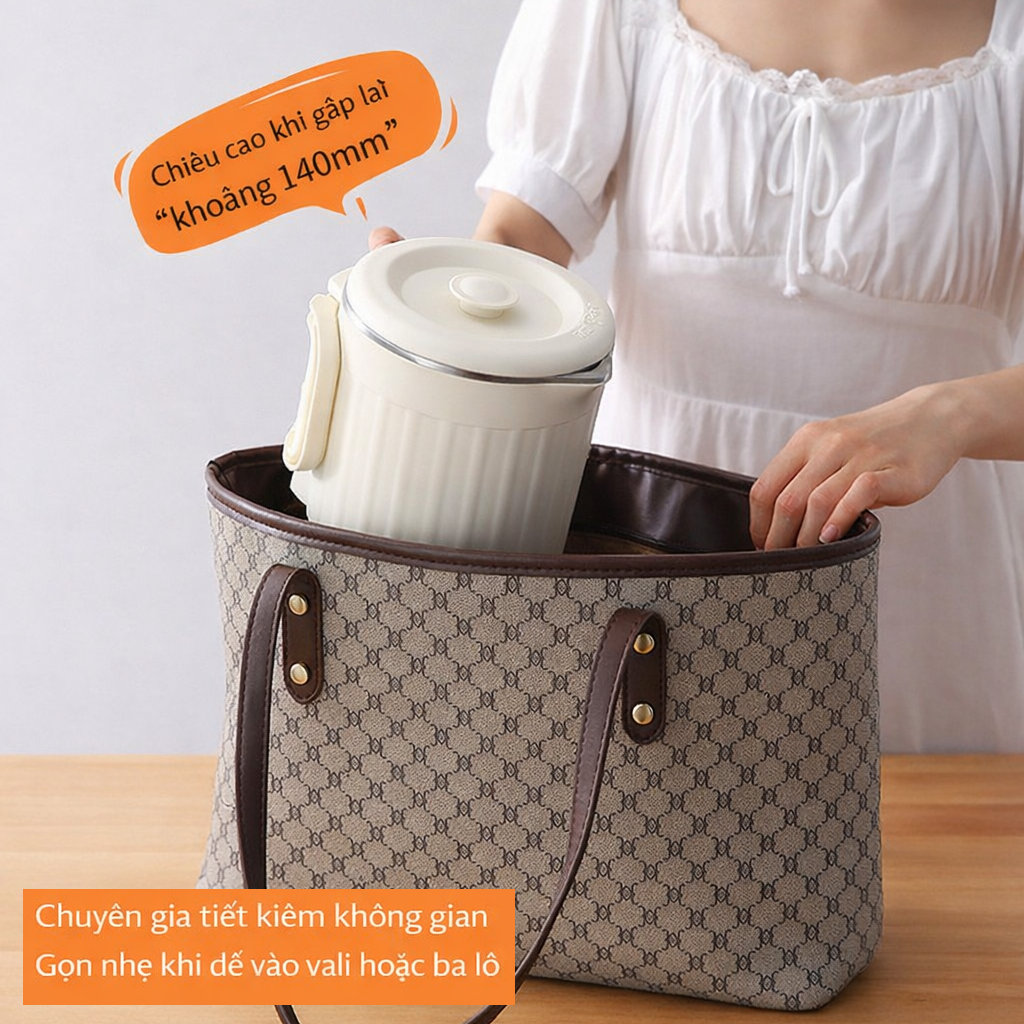 Nồi nấu điện mini đa năng Besky Kettle KN-1008 dung tích 0.8L, công suất 800W - Hàng chính hãng