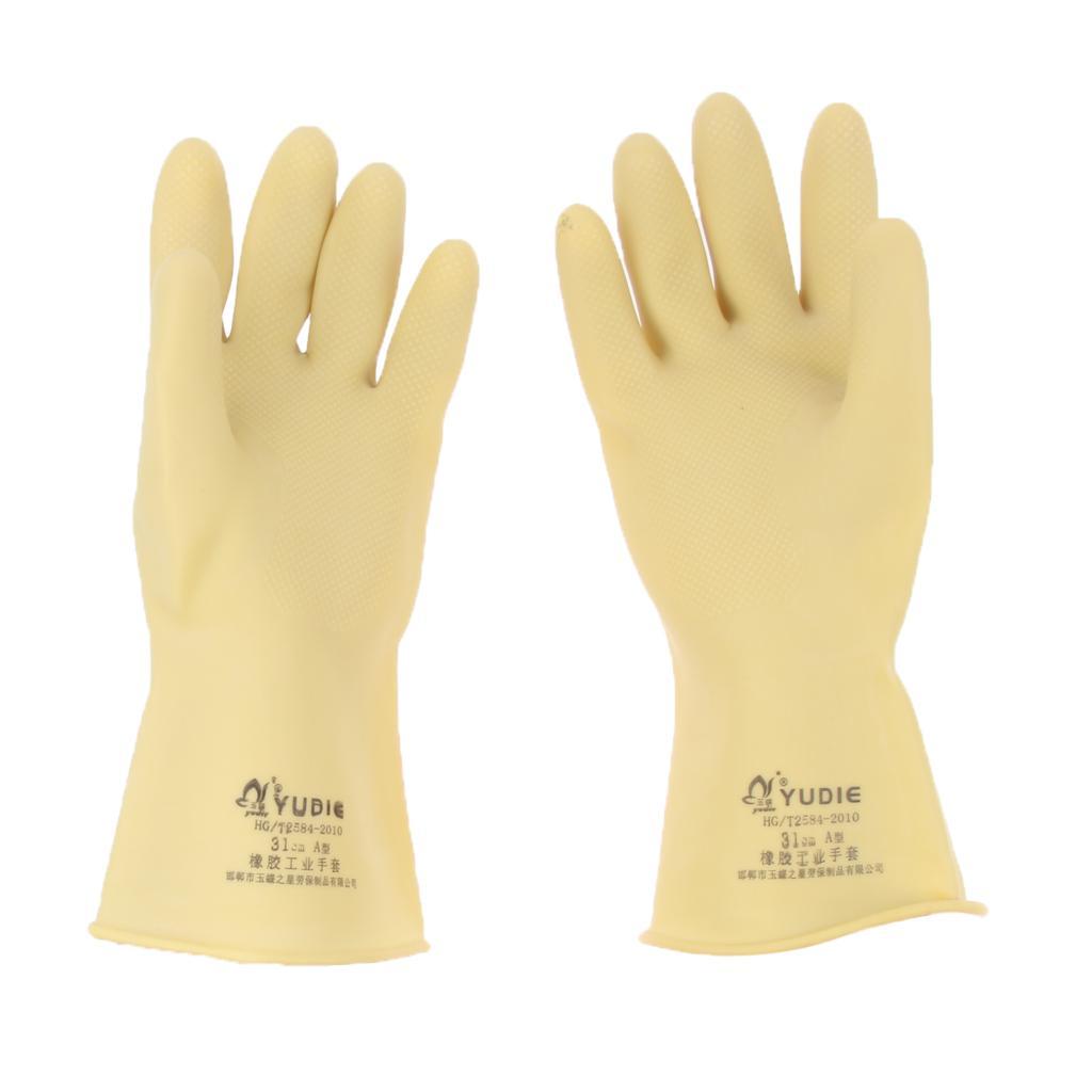 1 Pair Of Solvent Oil Resistant Nitrile Rubber Cleaning Work Gloves