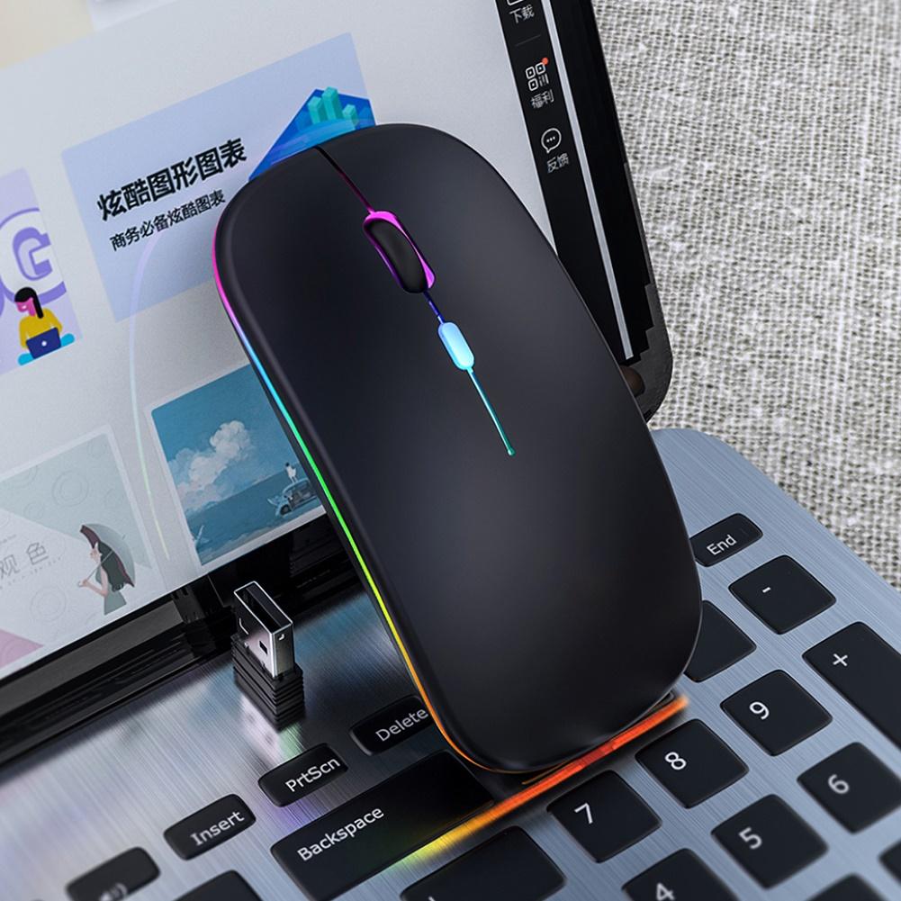 Chuột quang chơi game không dây kết nối Bluetooth 2.4G có đèn LED