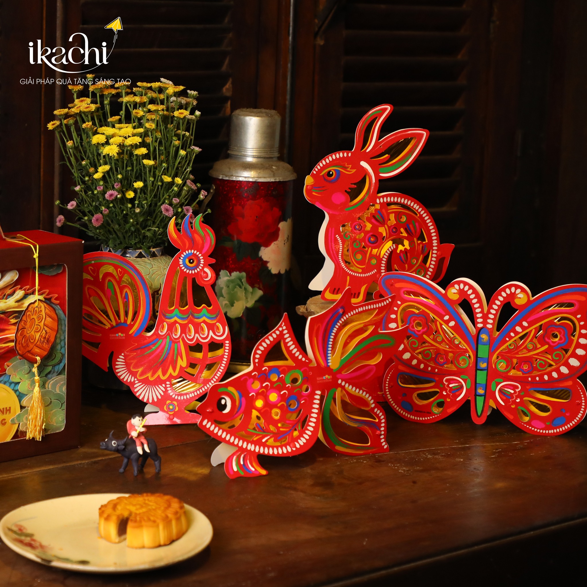 Lồng đèn Trung Thu - Lồng đèn trang trí &quot;Ký ức tuổi thơ&quot; hình Thỏ (size mini)