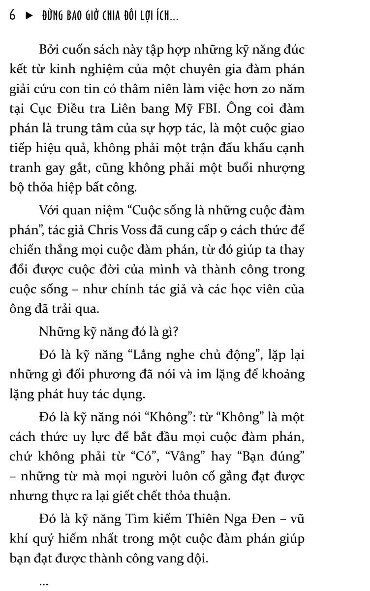 Đừng bao giờ chia đôi lợi ích trong mọi cuộc đàm phán_Al