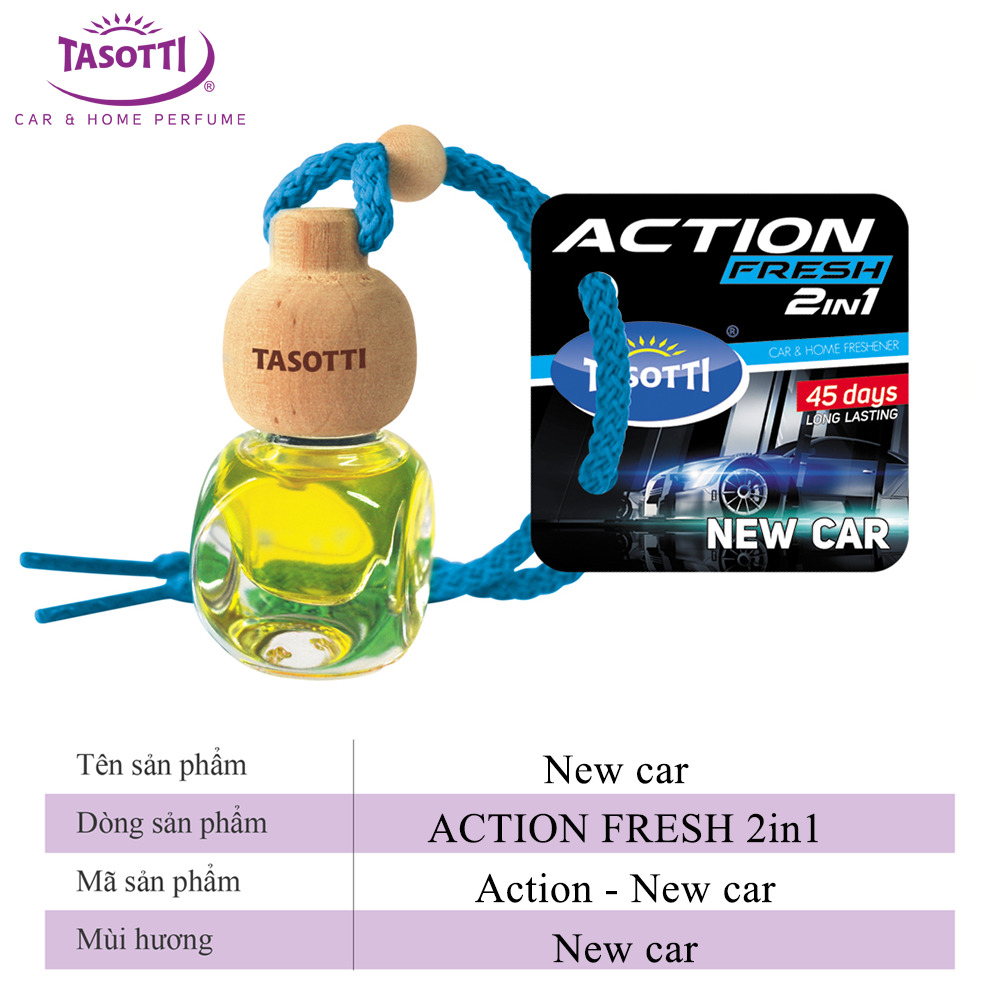 Tinh Dầu Treo Xe Ô Tô ACTION FRESH 2IN1, Nuoc Hoa Ô Tô Ba Lan Chính Hãng