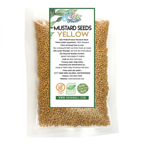 Hạt Mù Tạt Vàng Thương Hiệu Hava Foodies Gói 100g – Yellow Mustard Seed