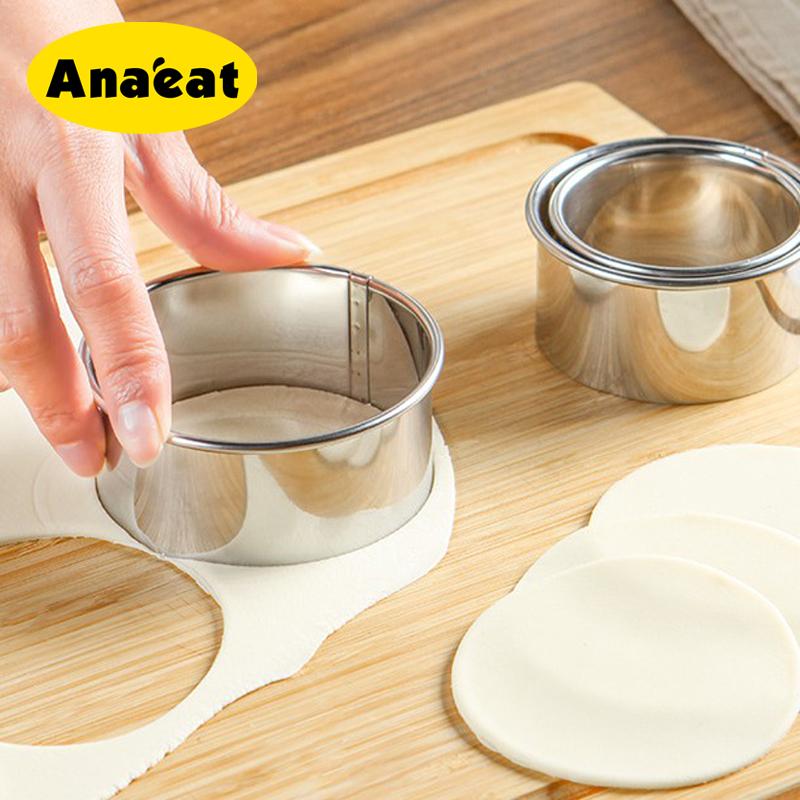 Set Khuôn Cắt Vỏ Bánh Bao ANAEAT Hình Tròn Bằng Thép Không Gỉ