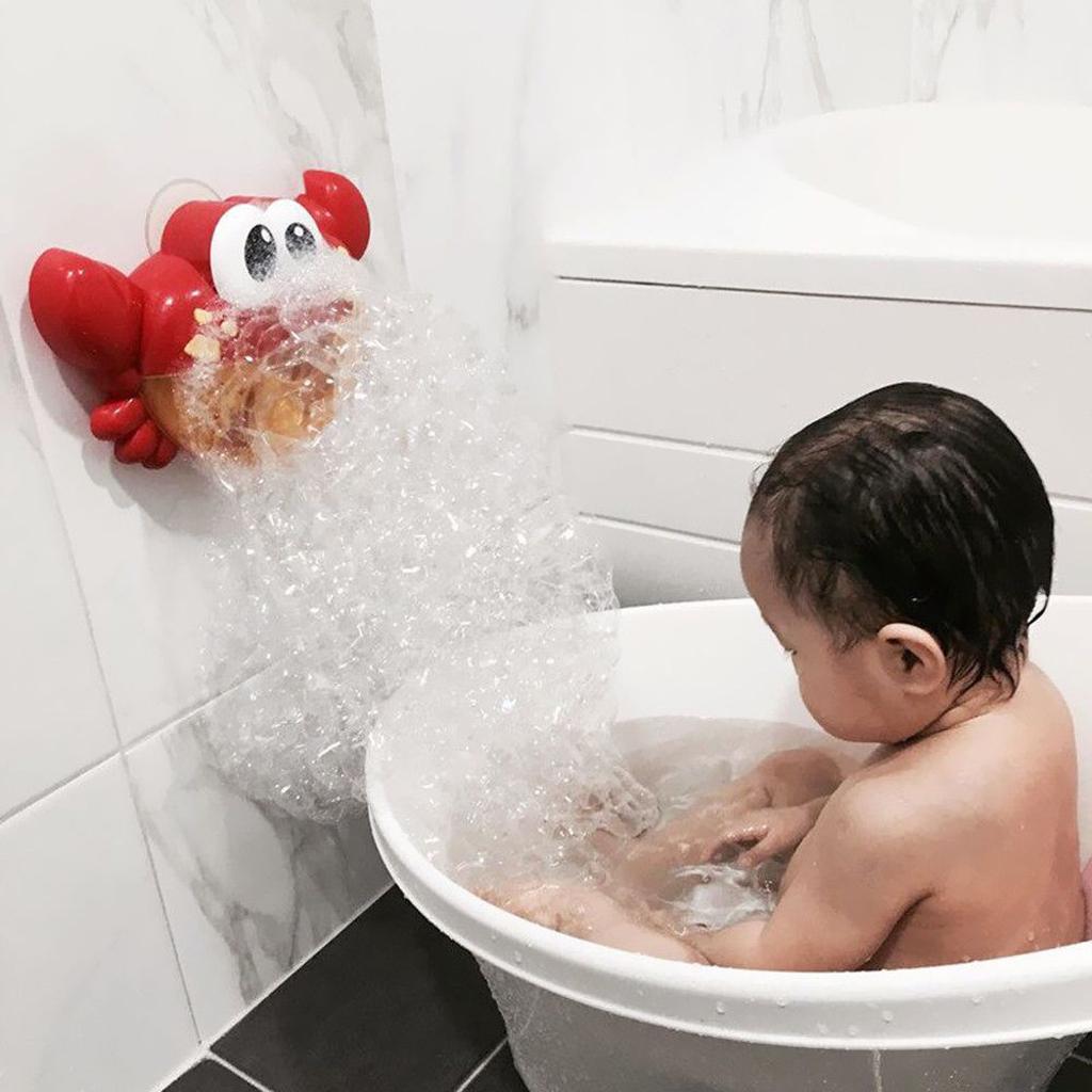 Baby Kids Music Bath Bubble Maker Machine Crab Đồ Chơi Tự động