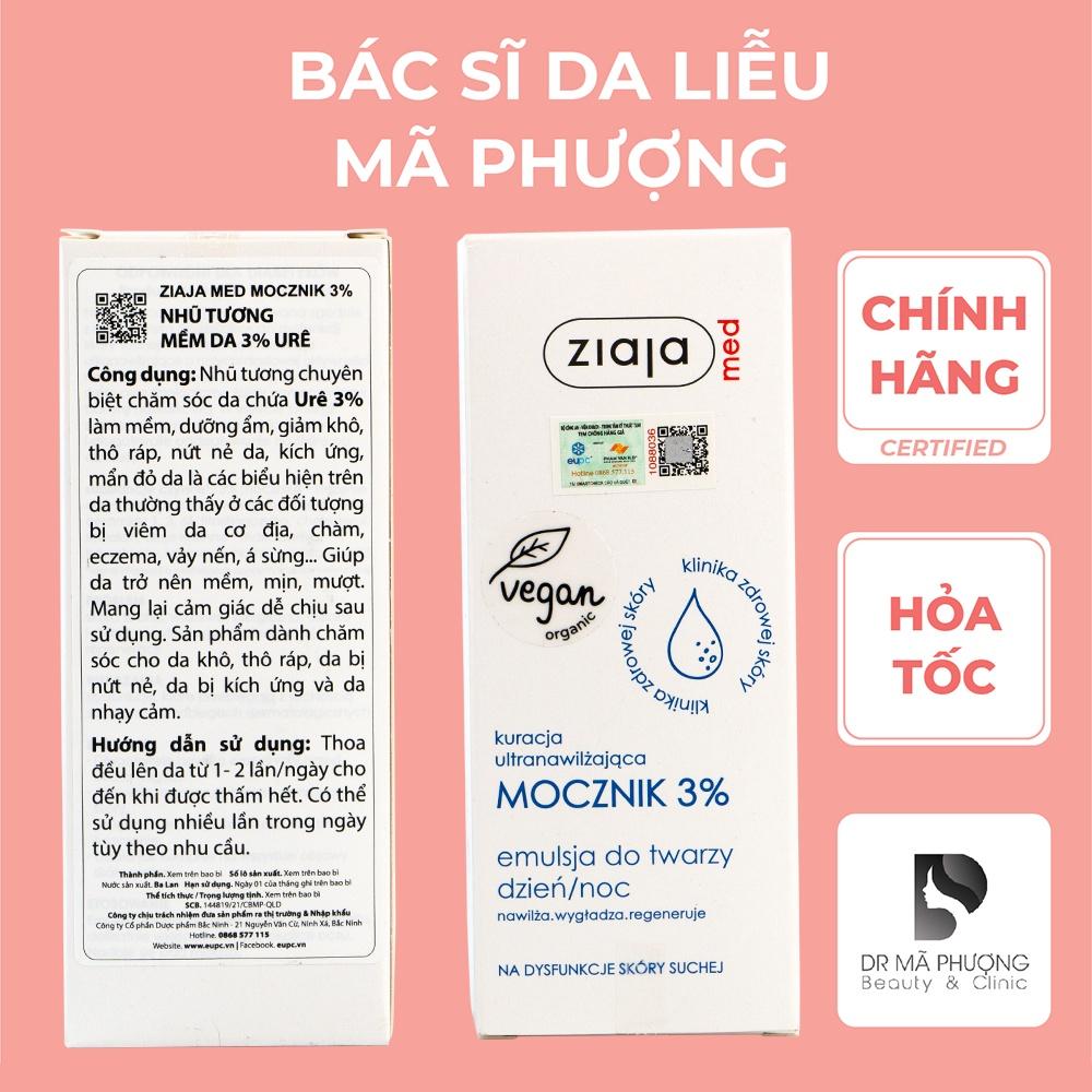 Nhũ tương dưỡng ẩm Ziaja ure 3% - Ziaja Med Mocznik 3% Ure 50ml