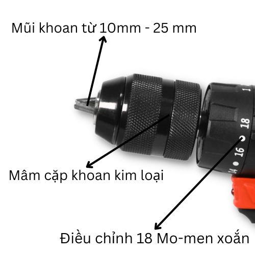 Máy khoan + bắt vít Sencan dùng pin D521001