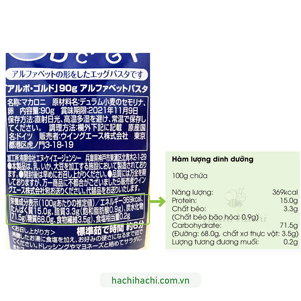 Nui trứng Egg Pasta nhiều hình 90g
