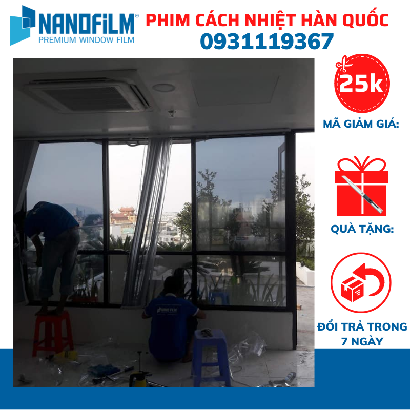 Giấy dán kính chống nắng màu bạc