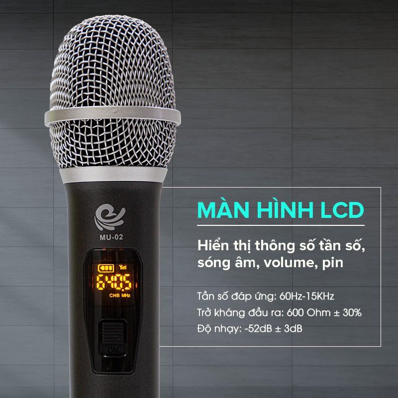 Micro Karaoke Không Dây Đa Năng Shubole MU02D Chuyên Dùng Cho Loa Hoặc Âm Ly