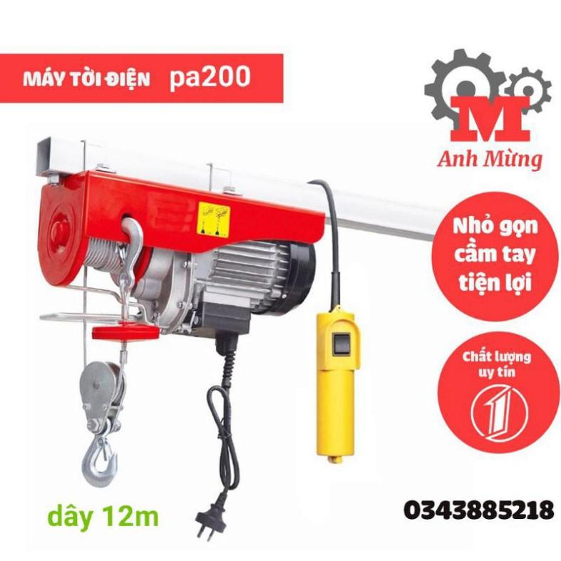Tời điện pa200 dây 12m nâng hạ linh hoạt nhanh chóng