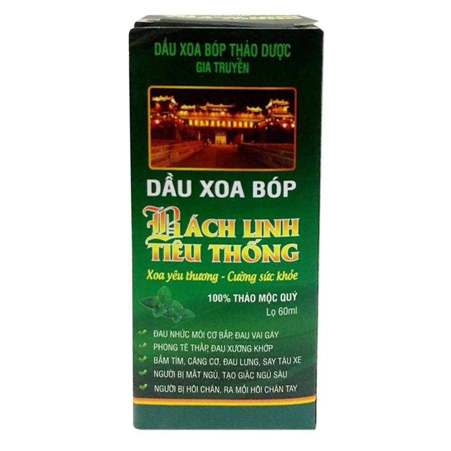 Combo 3 Chai Dầu Xoa Bóp Bách Linh Tiêu Thống (60ml/ Chai)