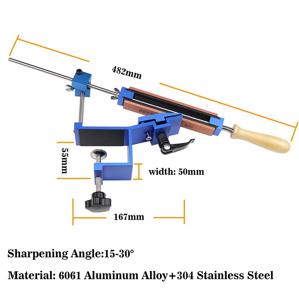 Portable Cutter Sharpener Professional Metal Kitchen Sharpening System Tools Fix-angle Whetstone Grinder Machine with Grind Stones