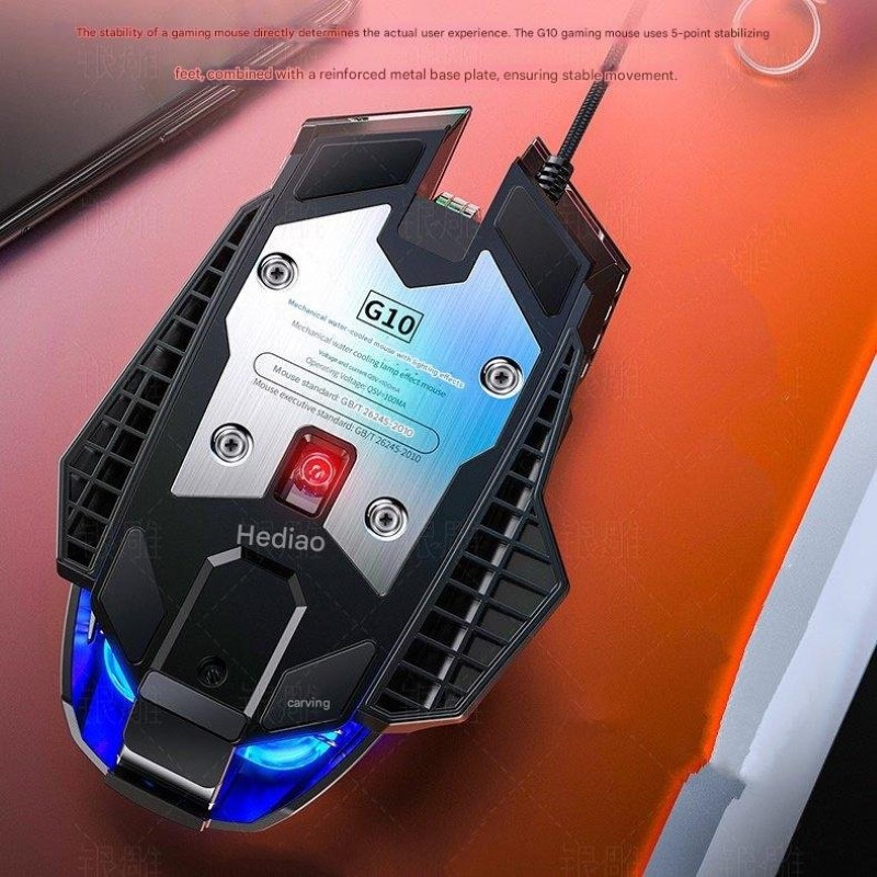 Chuột cơ gaming led RGB 7200DPI G10 mechanical Gaming mouse Esport cho máy tính laptop