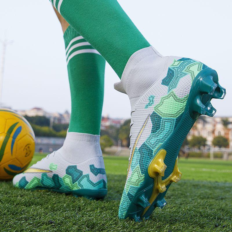 YANZISHOP mùa hè uyên ương giày bóng đá nam C Row World Cup Neymar chống trượt nghiền móng tay AG dài móng tay trẻ em đào tạo giày