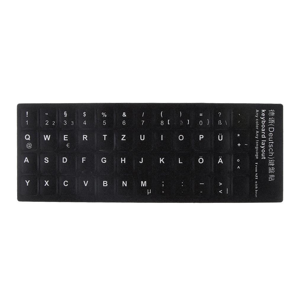 German Matte Keyboard Cover Sticker Protector for 10-17" Notebook Tablet Laptop