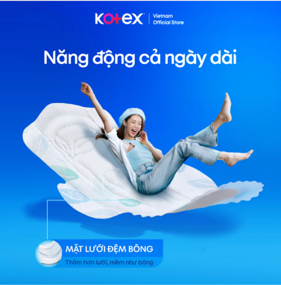 Combo 4 gói Băng Vệ Sinh Kotex Bảo Vệ Toàn Diện Dày Cánh 23cm Gói 20 miếng Hương trà trắng London Không ngại tràn