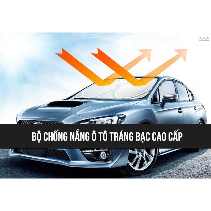 Rèm chắn nắng cho Ô tô Bộ 6 tấm chắn nắng cho cửa sổ xe hơi tráng bạc phản quang tia UV siêu bền