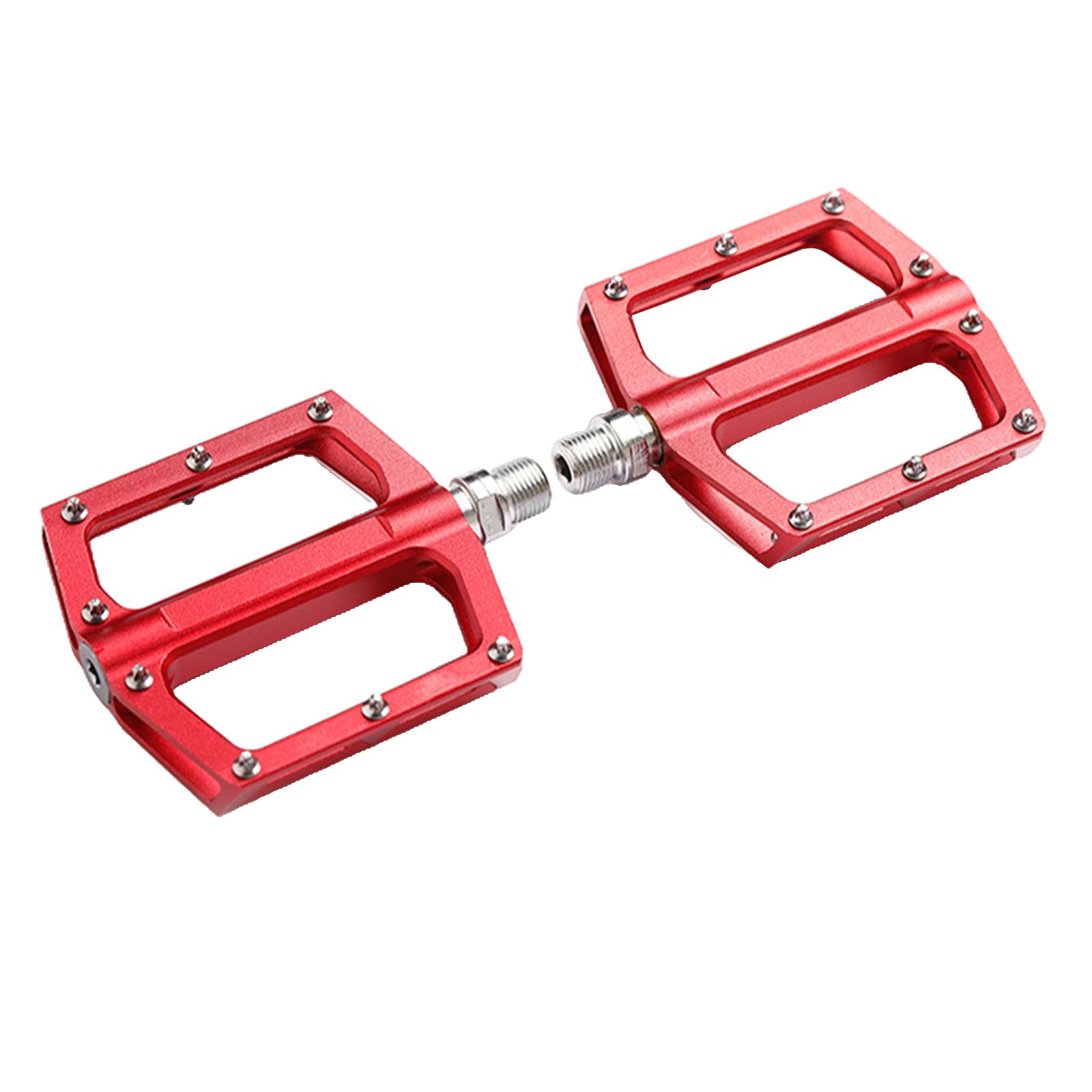 Road MTB Bike Pedals - Aluminum Alloy Bicycle Pedals - Mountain Bike Pedal with 9/16inch Platform Flat Pedals for Folding Cycling