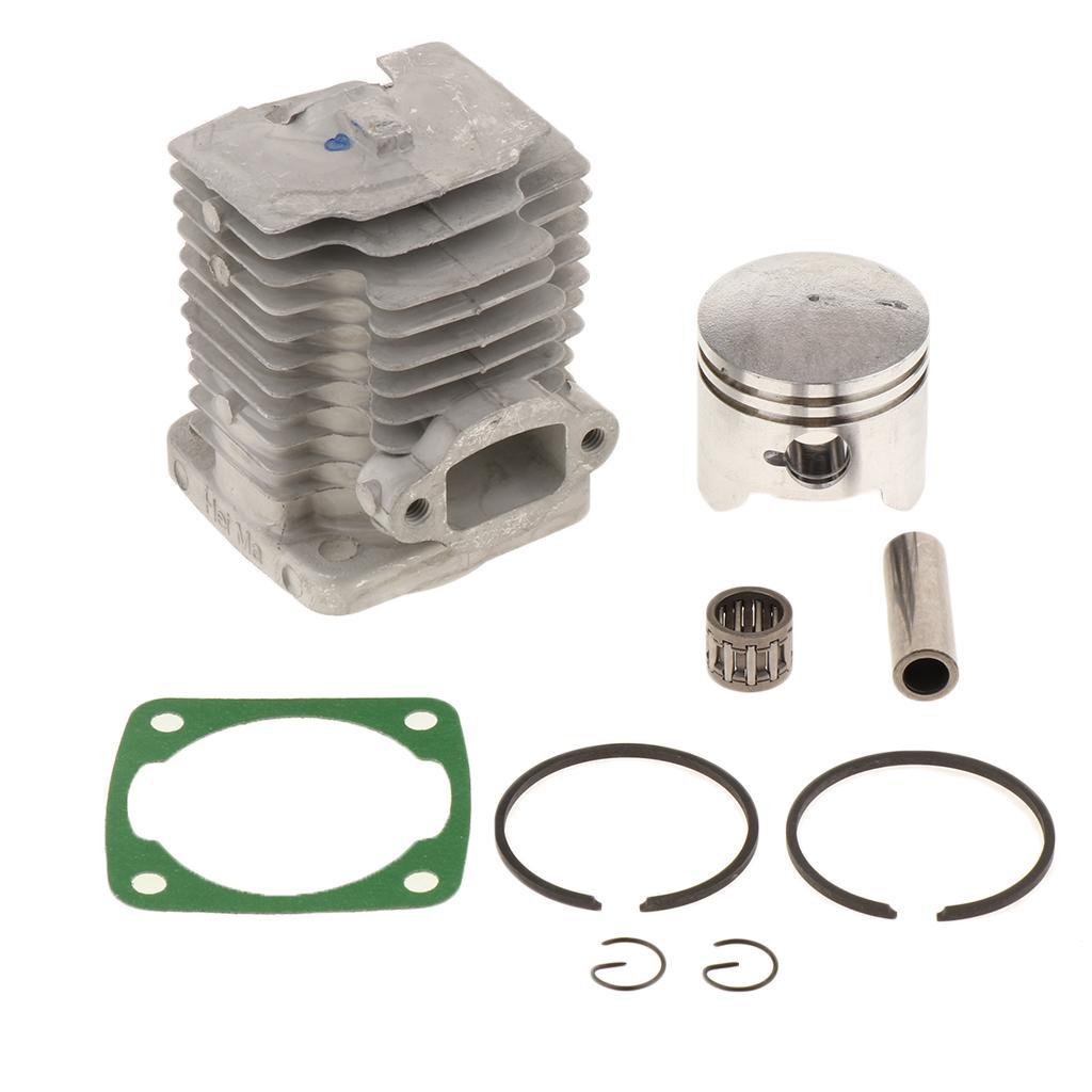 Cylinder Head Piston Kit with Rings Pin Clips for 49cc Engine