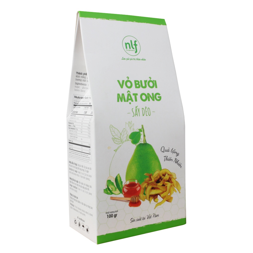 [HÀNG XUẤT KHẨU LOẠI 1]Vỏ bưởi mật ong sấy dẻo Nonglamfood 100g | Giảm cân, tăng cường đề kháng