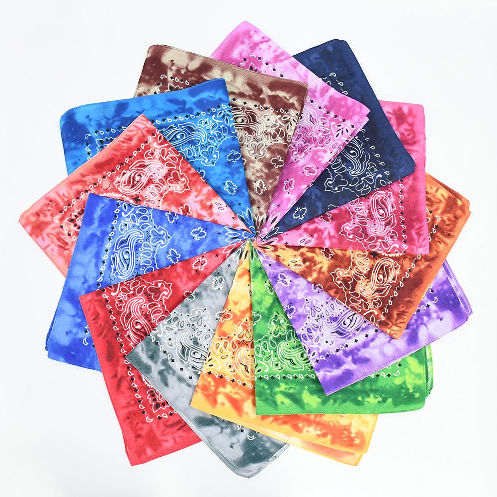 Khăn BANDANA Loang Họa Tiết Màu Sắc -Bandana Mẫu Mới Nhất - BDN41 Nâu vàng