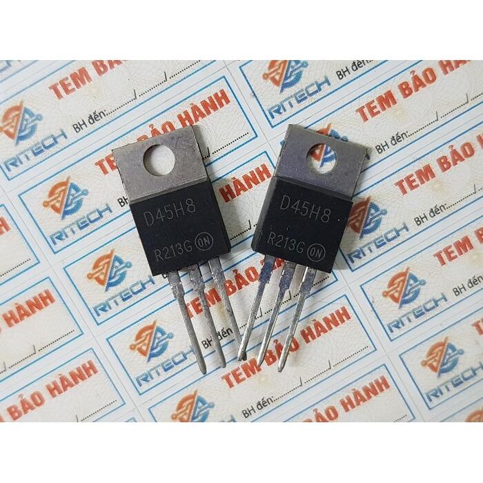 Combo 4 chiếc  D45H8, D45 H8 Transistor PNP 10A 80V 50W TO-220