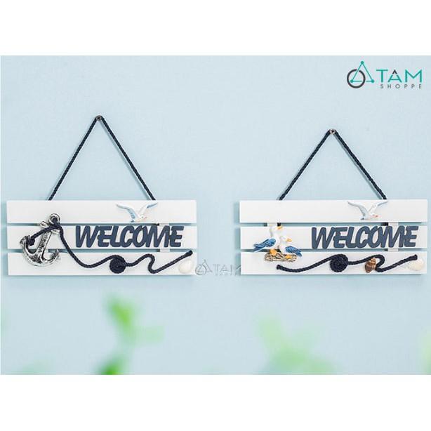 Bảng welcome phong cách biển gỗ 3 sọc số 20