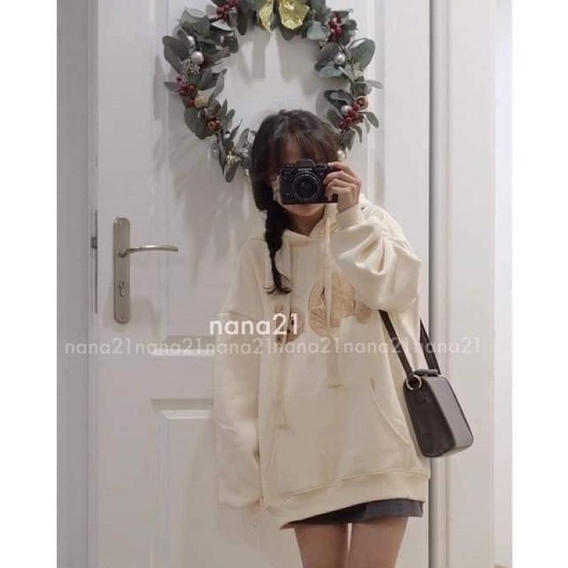 Áo hoodie nỉ cotton gấu rơi đầu TTA