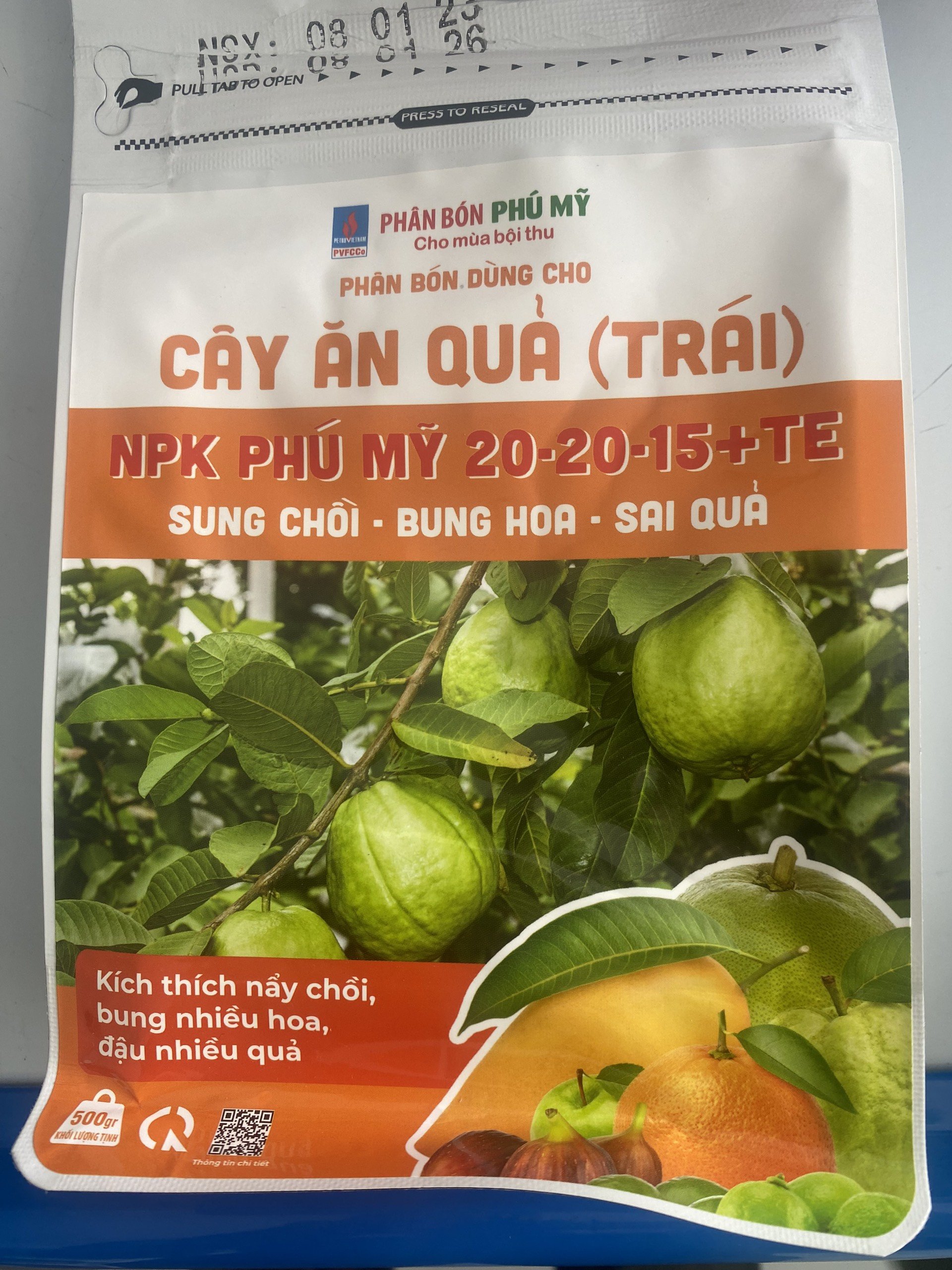 [TÚI 500G] Phân Bón NPK Phú Mỹ 20-20-15 +TE | PHÂN BÓN Chuyên Cây Ăn Trái | PHÂN BÓN