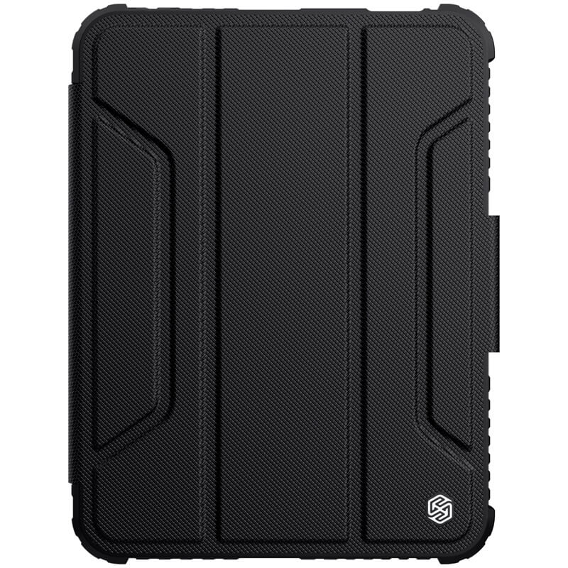 Bao da chống sốc cho iPad Mini 6 hiệu Nillkin Bumper Pro có ngăn đựng bút chống va đập, mặt lưng show Logo táo, cơ chế smartsleep, nắp bảo vệ Camera 1.1mm - hàng chính hãng