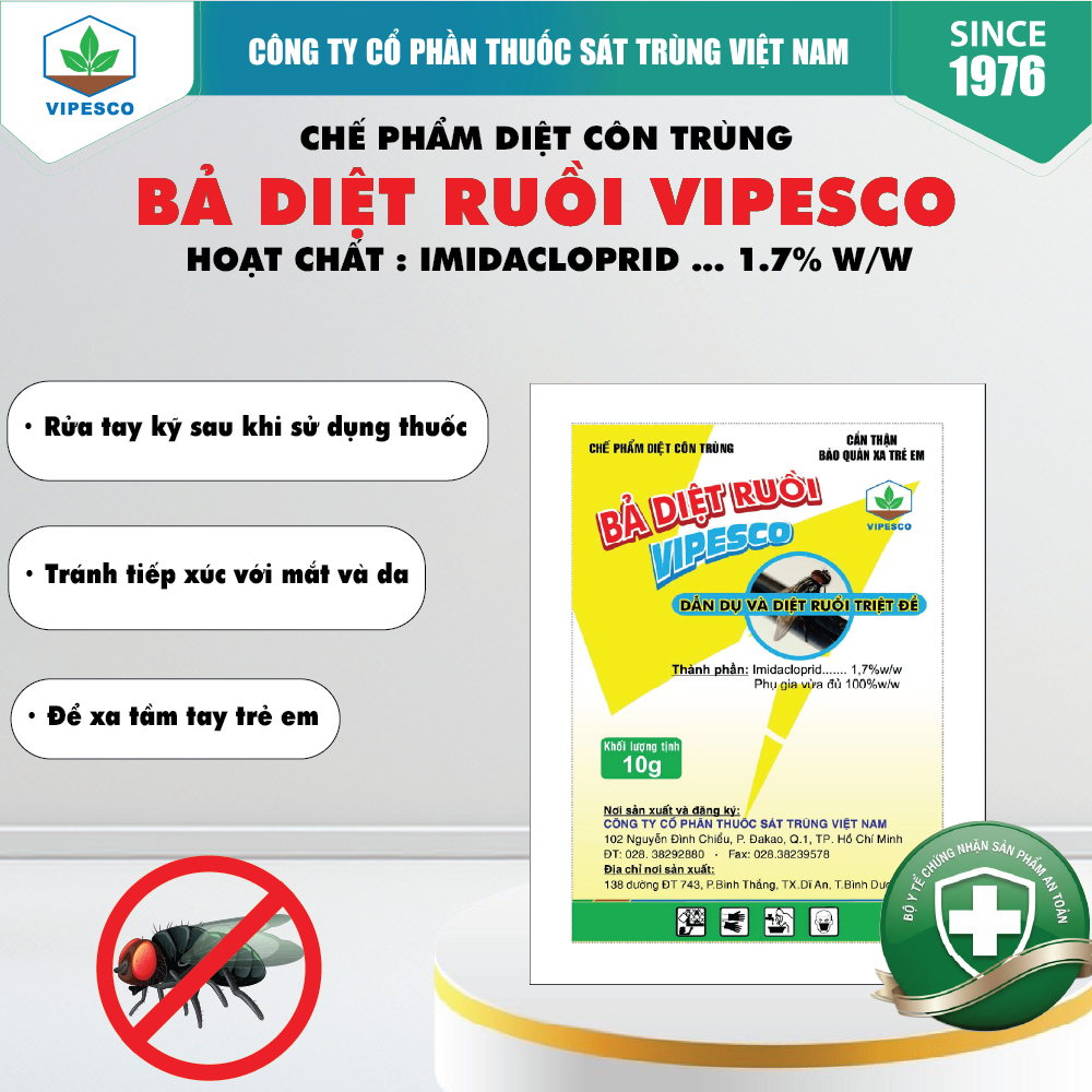 CHẾ PHẨM DIỆT CÔN TRÙNG - BẢ DIỆT RUỒI VIPESCO