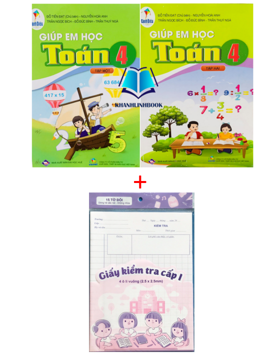 Sách - Combo Giúp em học toán 4 - tập 1 + 2