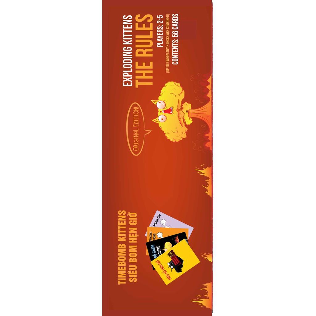 Mèo Nổ đỏ - Boardgame Exploding Kittens Việt hóa (Hộp cứng)