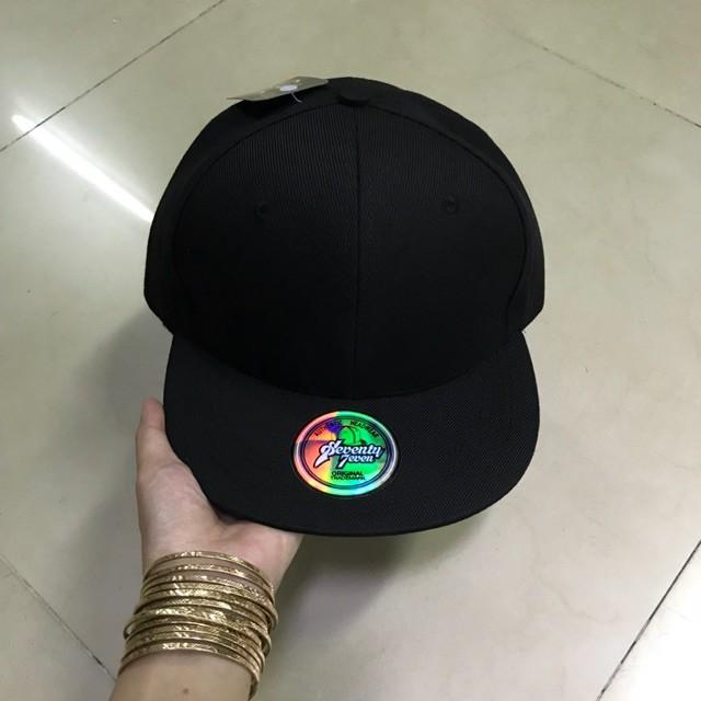 1 nón hiphop snapback thời trang nam nữ màu đen