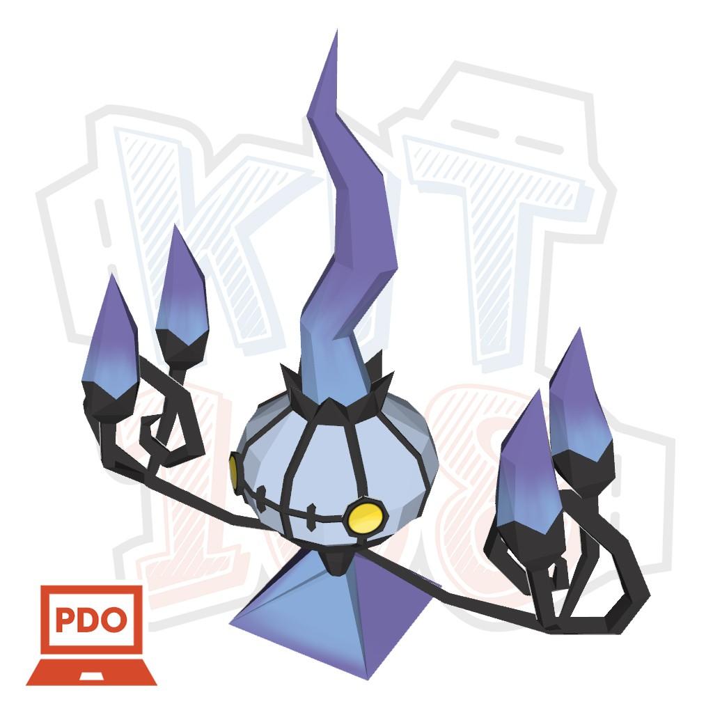 Mô hình giấy Anime Game Pokemon Chandelure