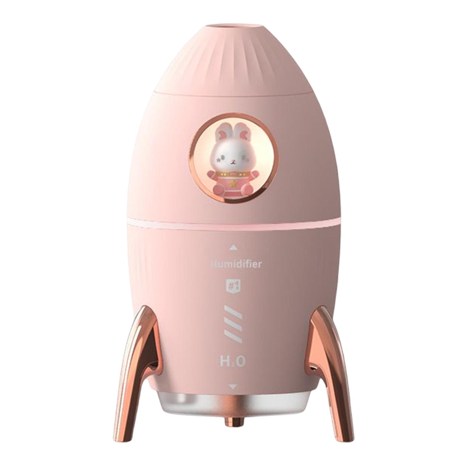 Portable 350ml Air Humidifier Desk Night Light Quiet for Bedroom Bedside Home Office