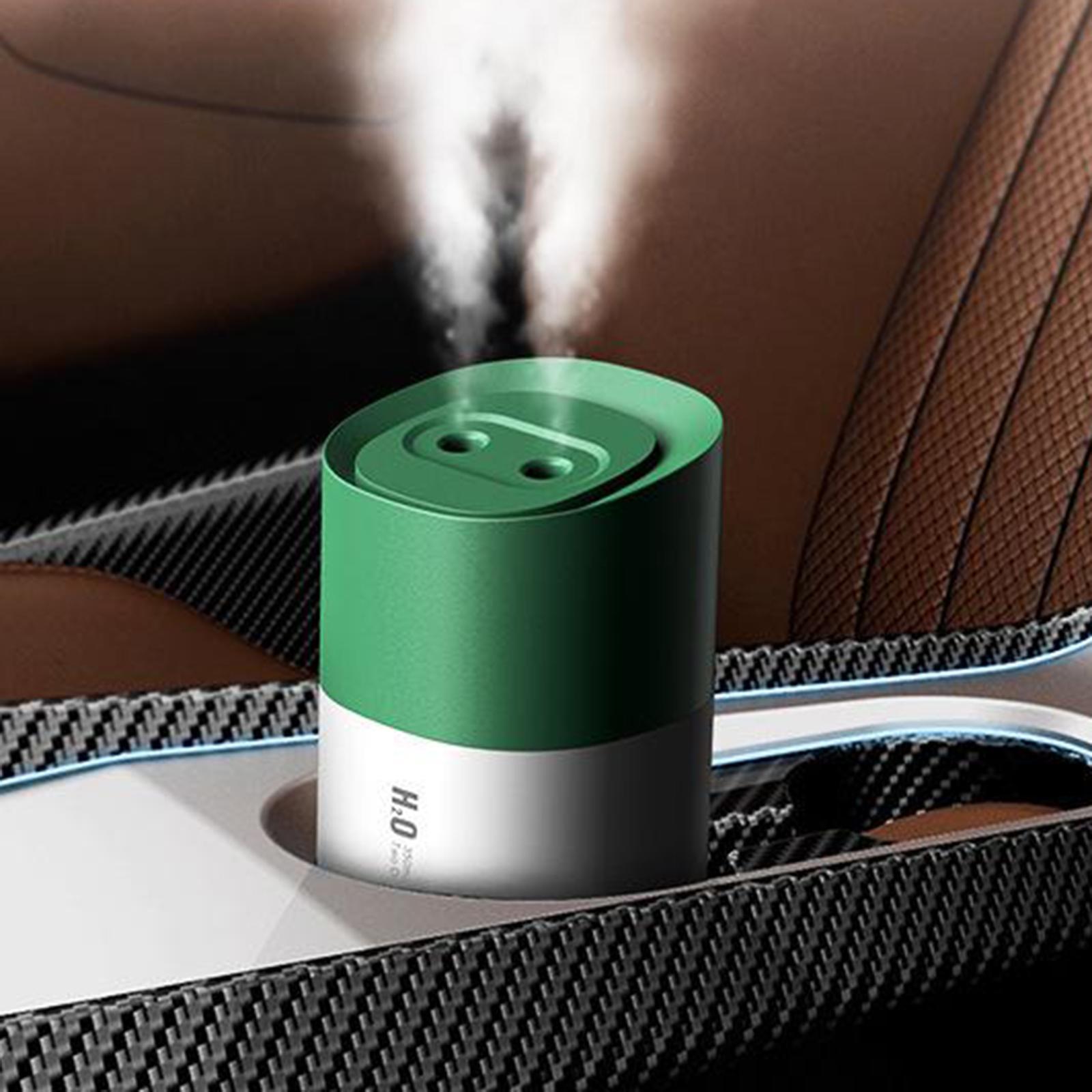 350ML LED Humidifier USB Essential Oil Diffuser for Car Office Room Green