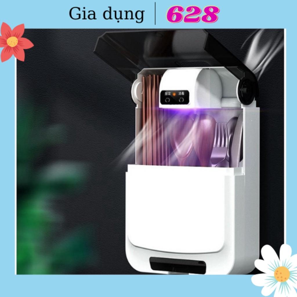 Hộp Đựng Đũa Muỗng Khử Trùng Bằng Tia UV Hút Ẩm Thông Minh Tiện Dụng Cho Nhà Bếp