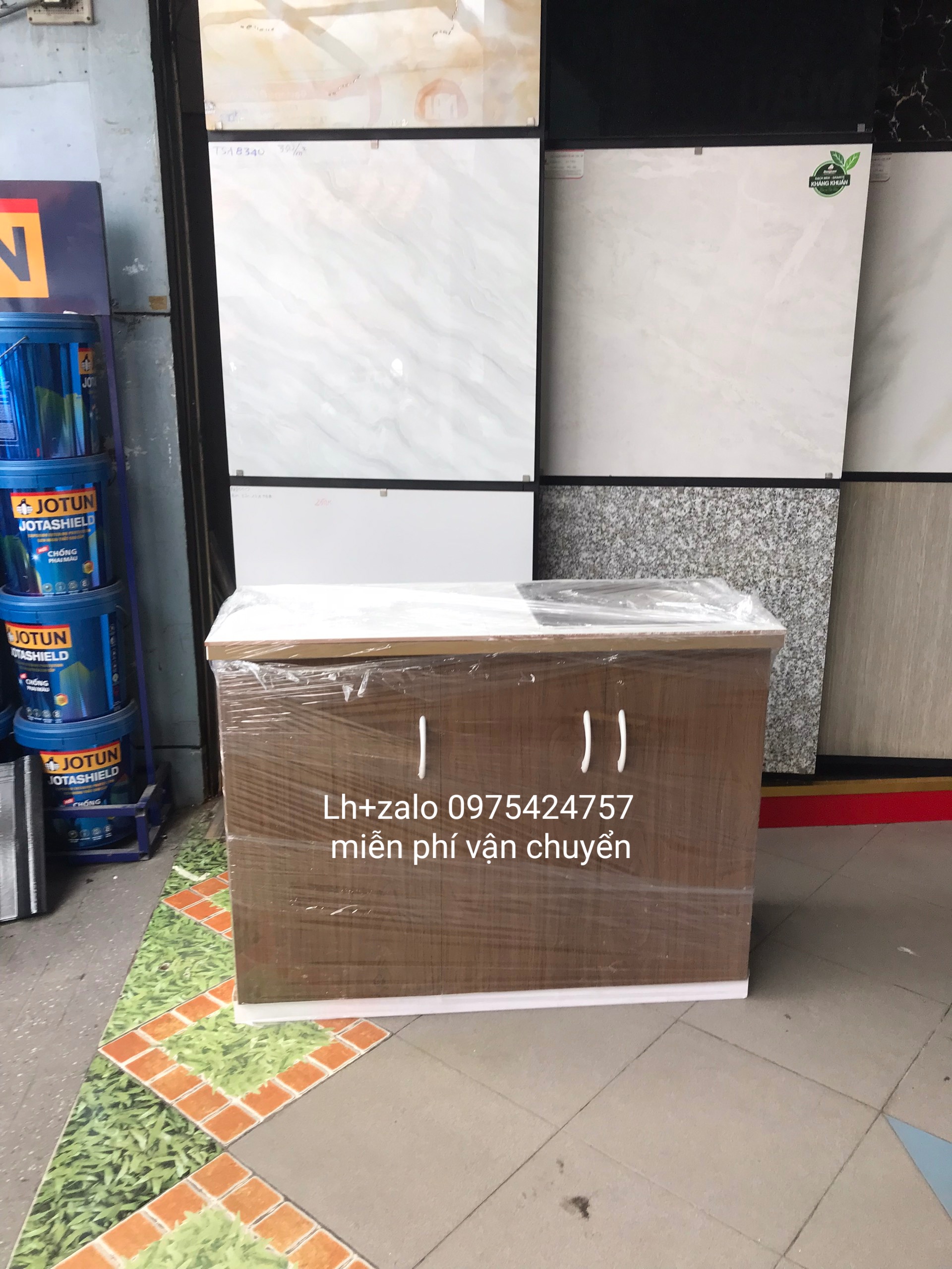 Tủ bếp MINI sẵn bồn mặt gạch