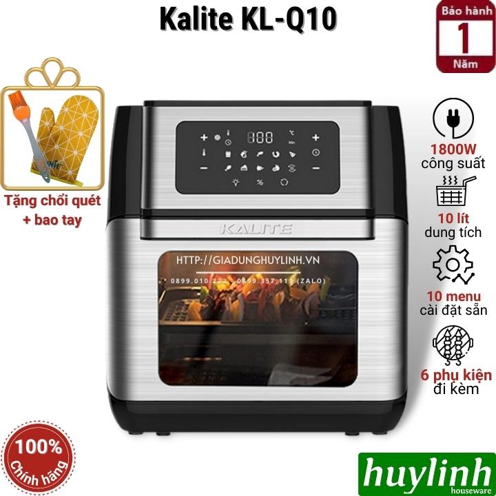 Nồi chiên không dầu điện tử Kalite KL-Q10 - Dung tích 10 lít - Hàng chính hãng - Tặng bao tay + chổi quét