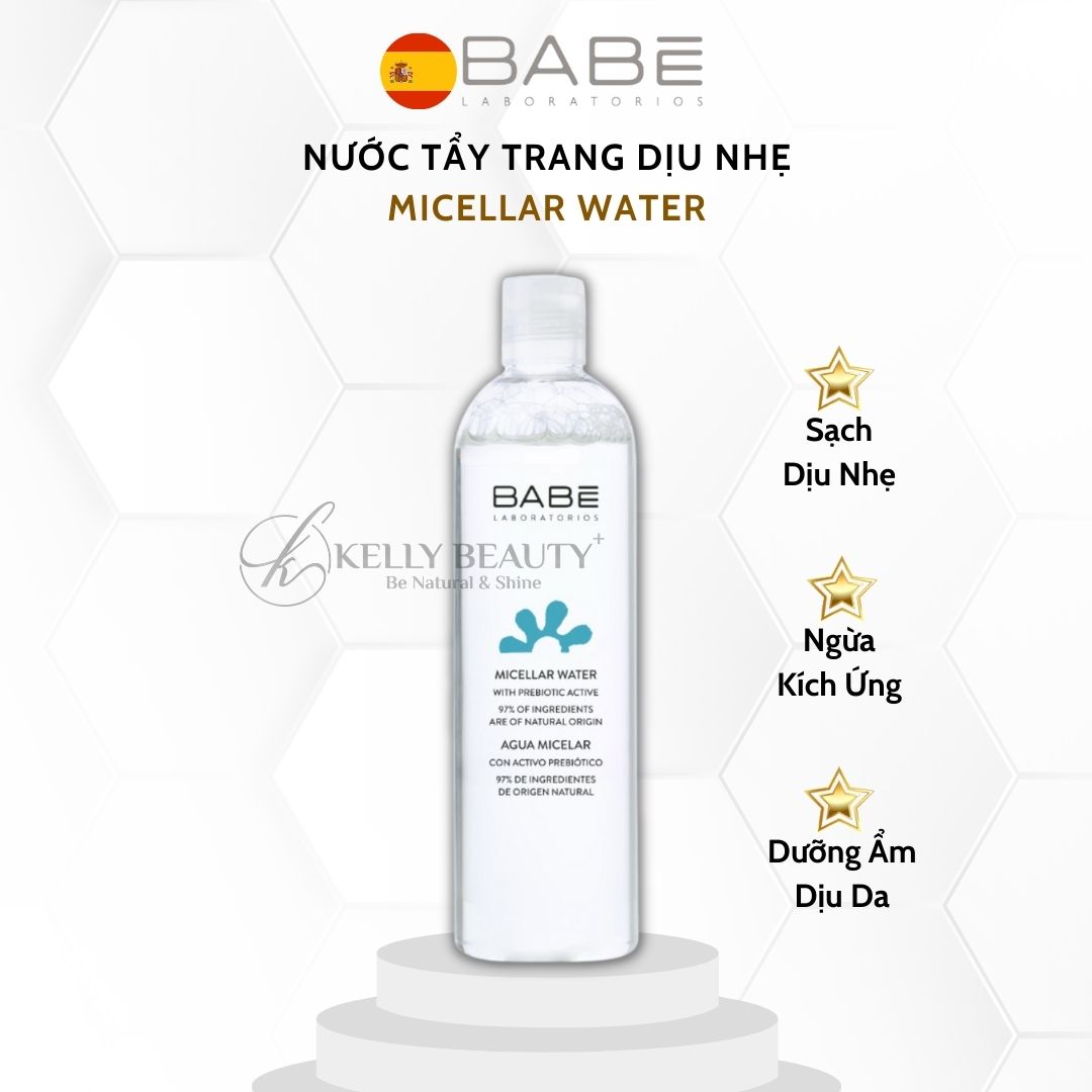 Nước Tẩy Trang Lợi Khuẩn Cho Mọi Loại Da BABE Micellar Water | Kelly Beauty
