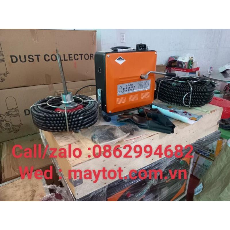 máy thông tắc cống GQ 150 công suất 1800w kèm theo máy dây phi 16+6 đầu thông  ,phi 18 ,phi 22 + 6 đầu thông