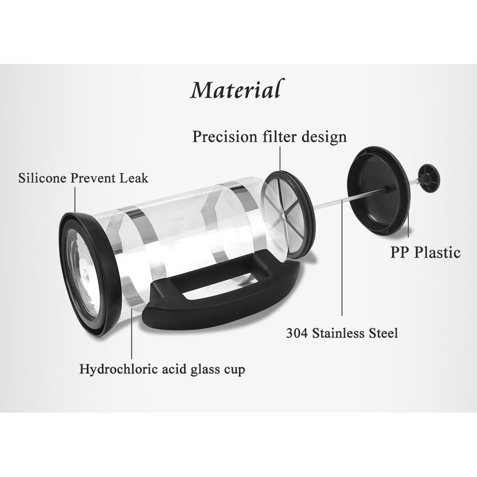 34Oz 1000ml French Coffee Press Tea Maker Heat Resistant Durable Handle