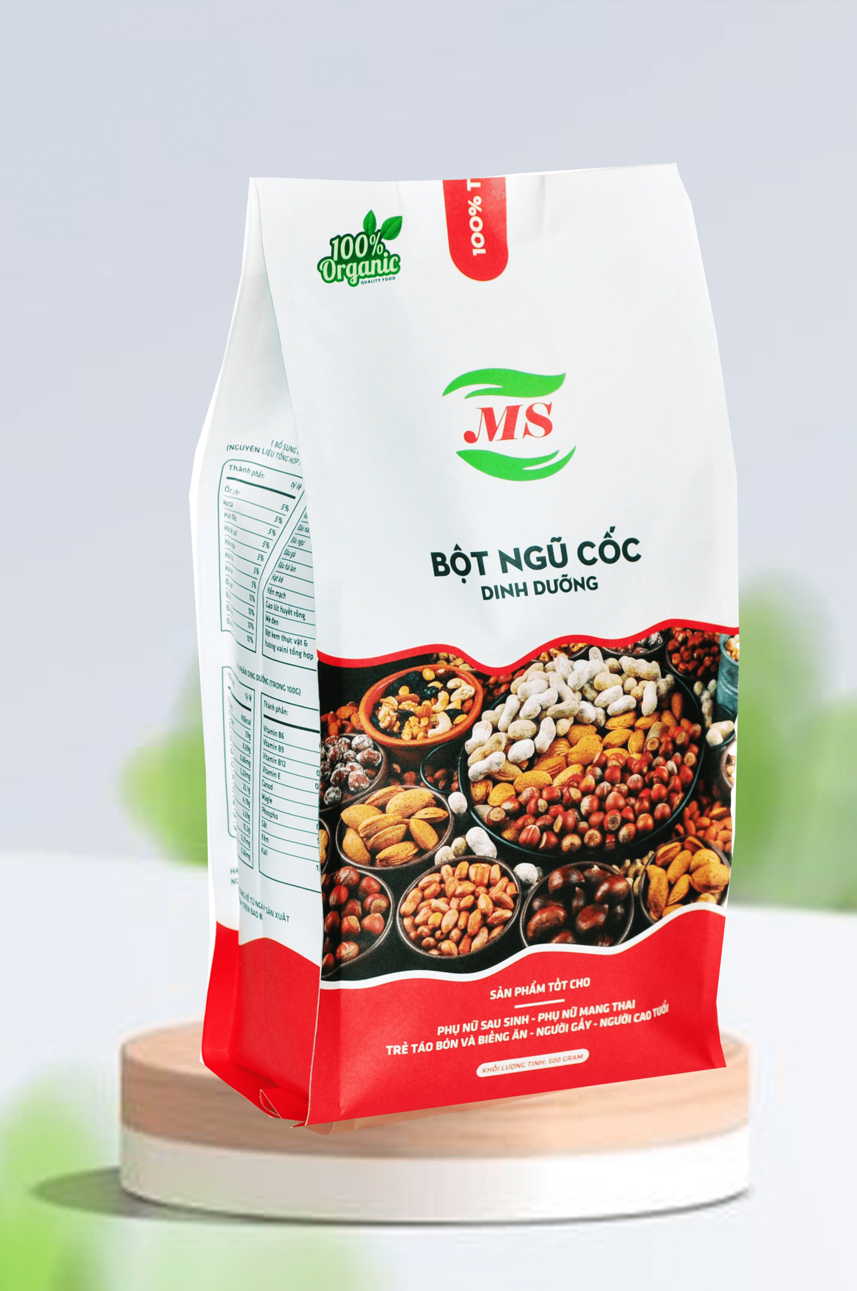 Bột ngũ cốc dinh dưỡng từ 18 loại  Đậu & Hạt cao cấp - MS ( 500gr)