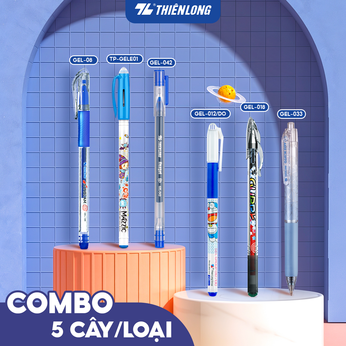 Combo bút gel phát triển đa năng Thiên Long