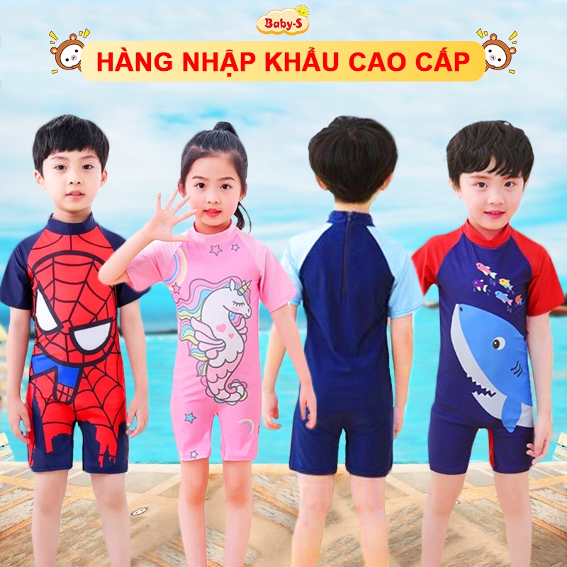 Đồ bơi liền thân cho bé trai và bé gái 5-10 tuổi họa tiết hoạt hình đáng yêu nhiều màu sắc - DB013