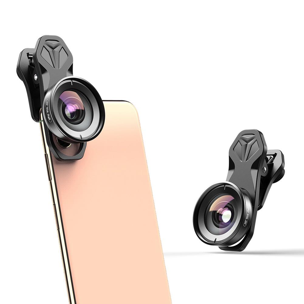 Portable Universal Clip-on External Lens Fill Light Lens 110° Wide Angle Macro Mobilephone Lens Auxiliary Wide Angle Lens