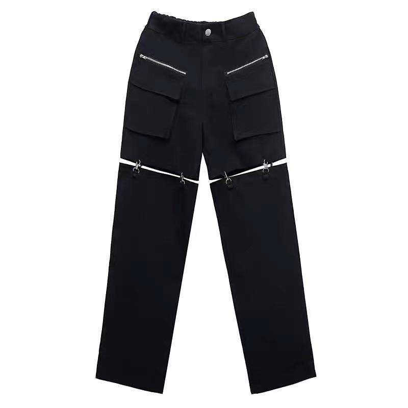 Quần jogger ống nối túi khoá